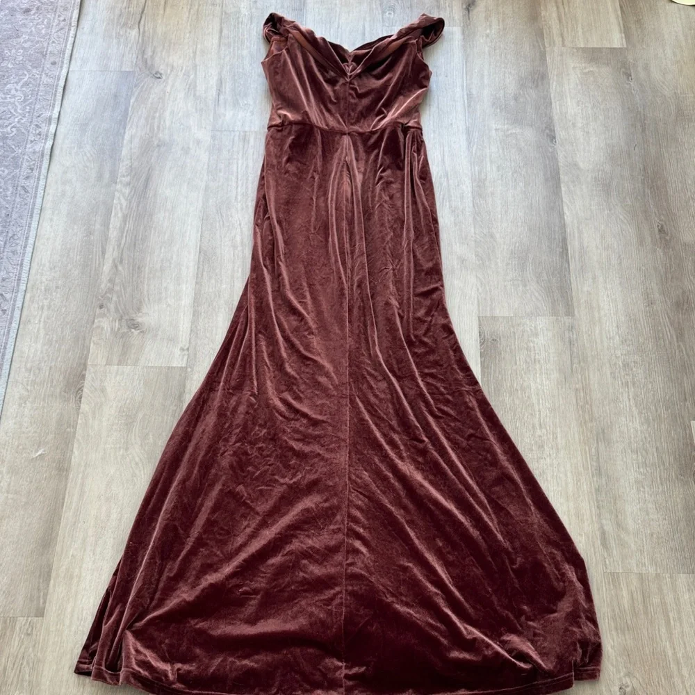 Revelry Bardot Velvet Dress sz 6 - Picture 10 of 14